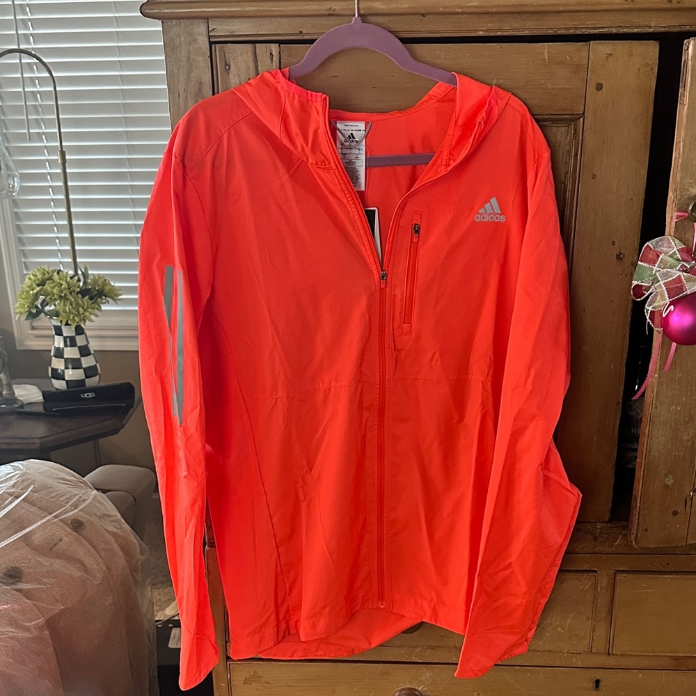 Adidas Vibrant Orange Windbreaker